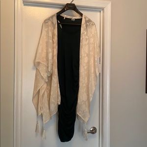 PinkBlush maternity dress and kimono